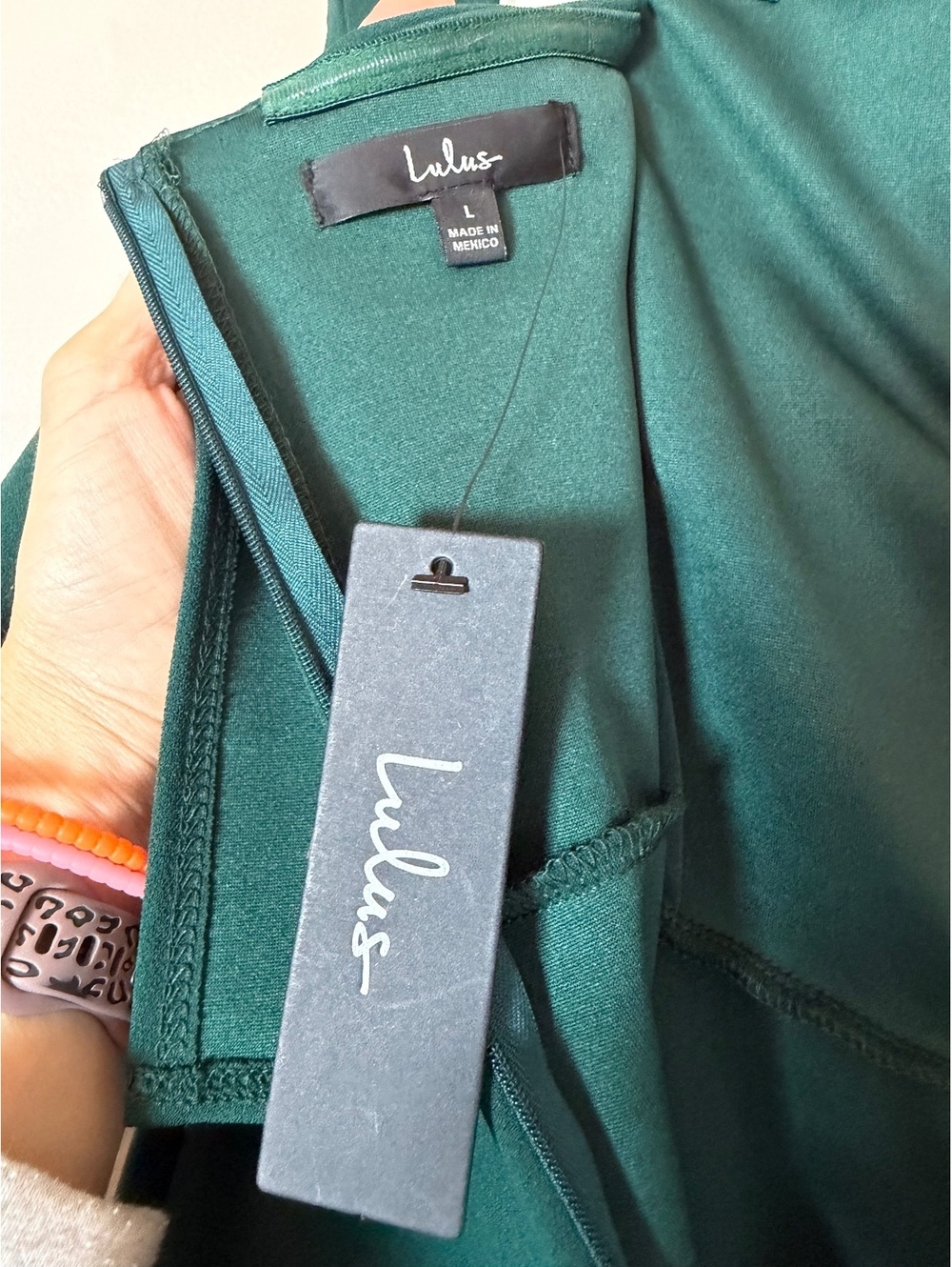 Lulus NWT Women's Emerald Green Strapless Wide-Leg Jumpsuit, Size Large - Picture 6 of 8